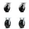 Service Caster 6 Inch Kingpinless Phenolic Wheel Swivel Caster Swivel 2 Rigid SCC, 2PK SCC-KP30S620-PHR-2-R-2 - alternate 1
